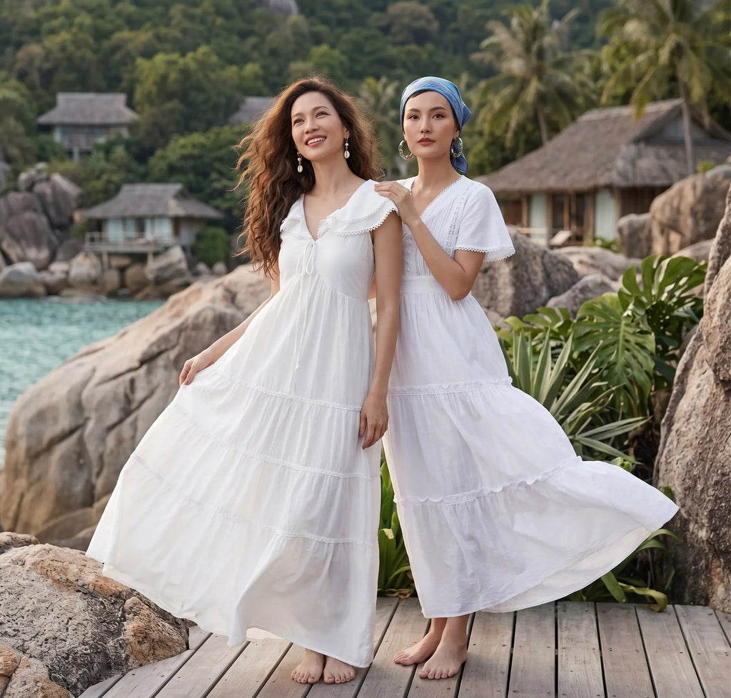 Đầm Maxi Cotton Mây