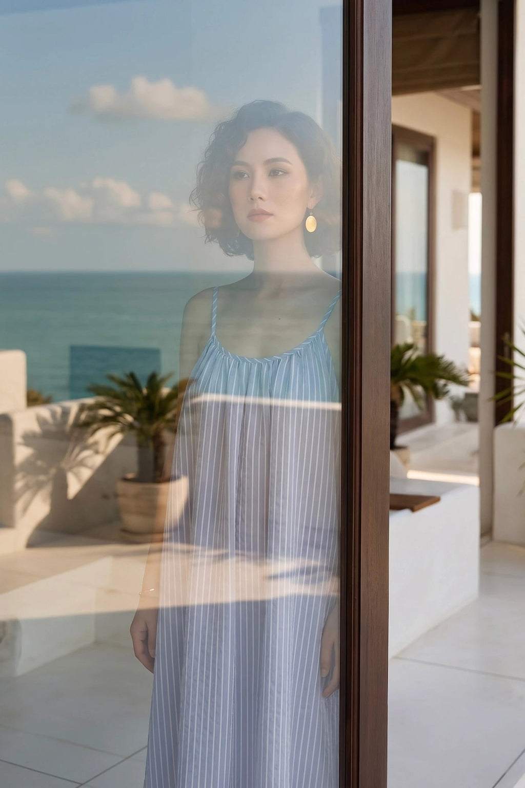 Đầm maxi hở lưng resort thời trang Hity