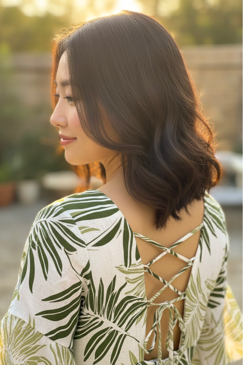 Đầm maxi linen lá cọ thời trang Hity