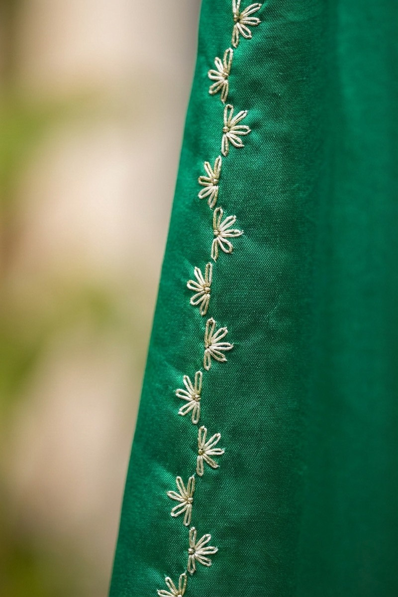 Đầm maxi lụa tơ tằm thêu tay thời trang Hity