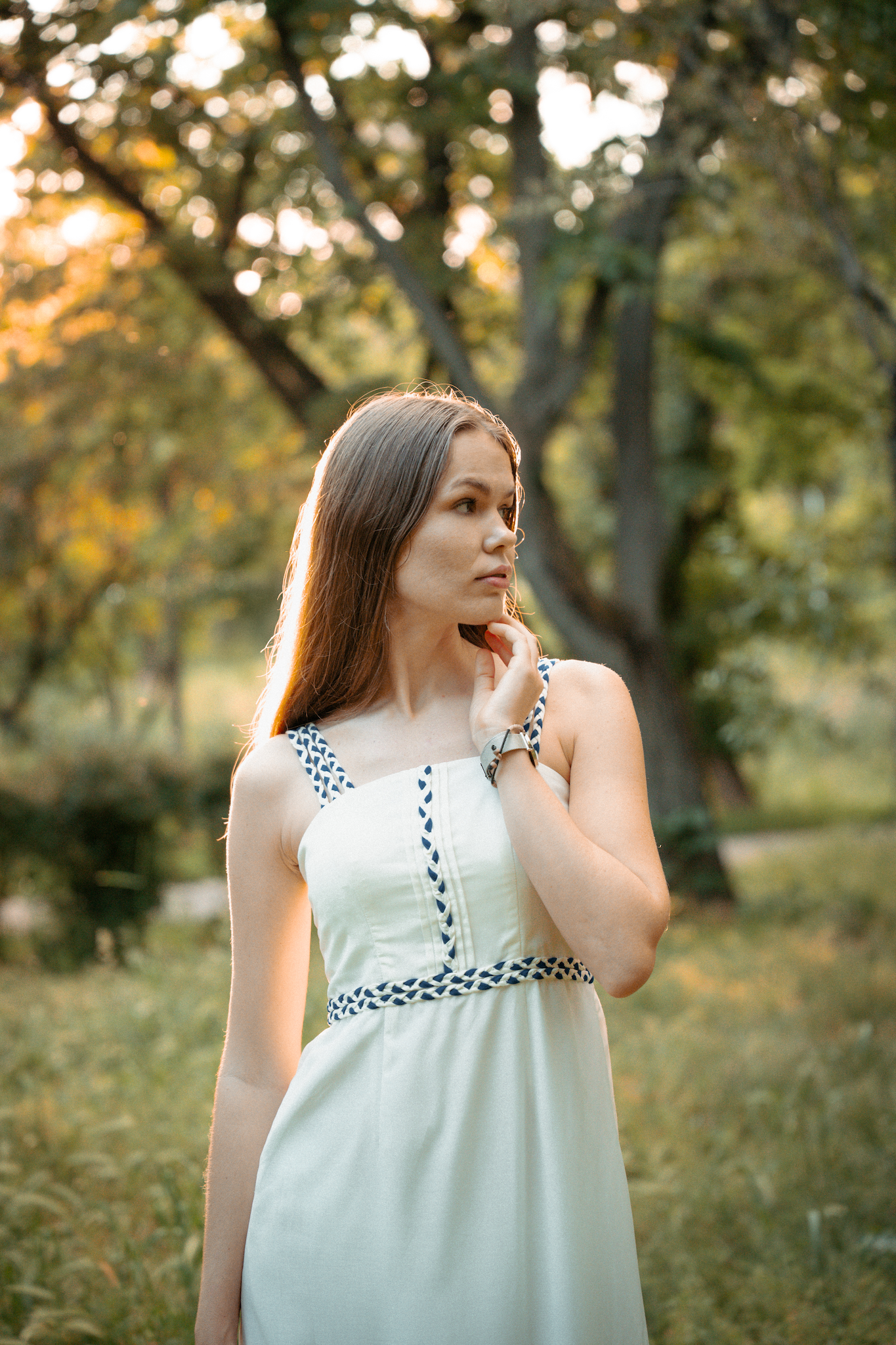 Đầm maxi trắng hai dây cotton thời trang Hity