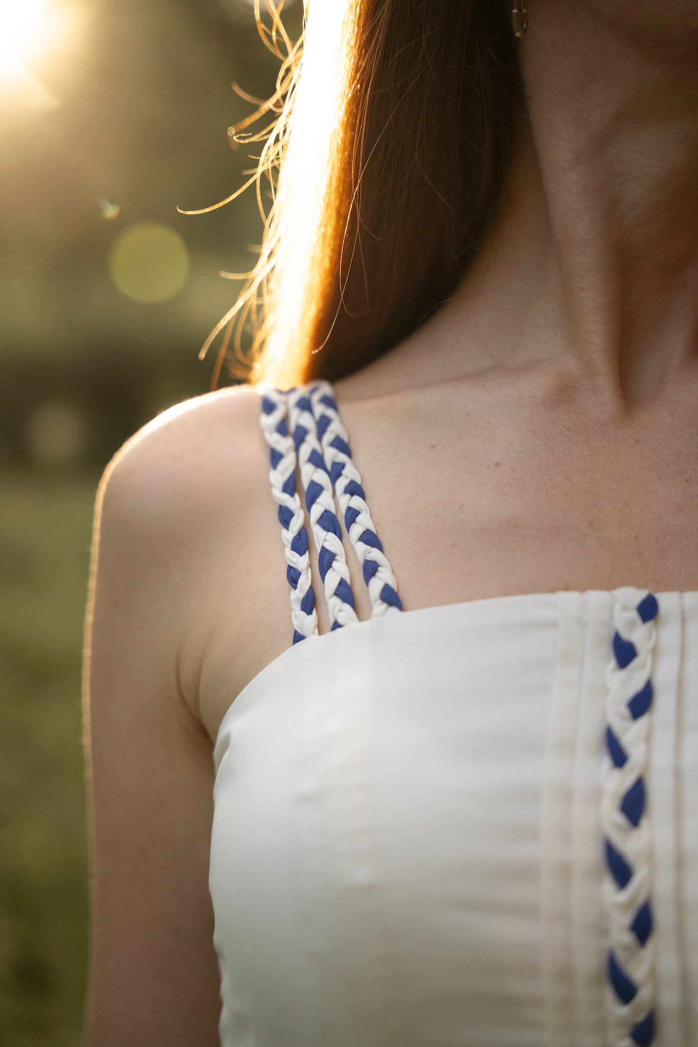 Đầm maxi trắng hai dây cotton thời trang Hity