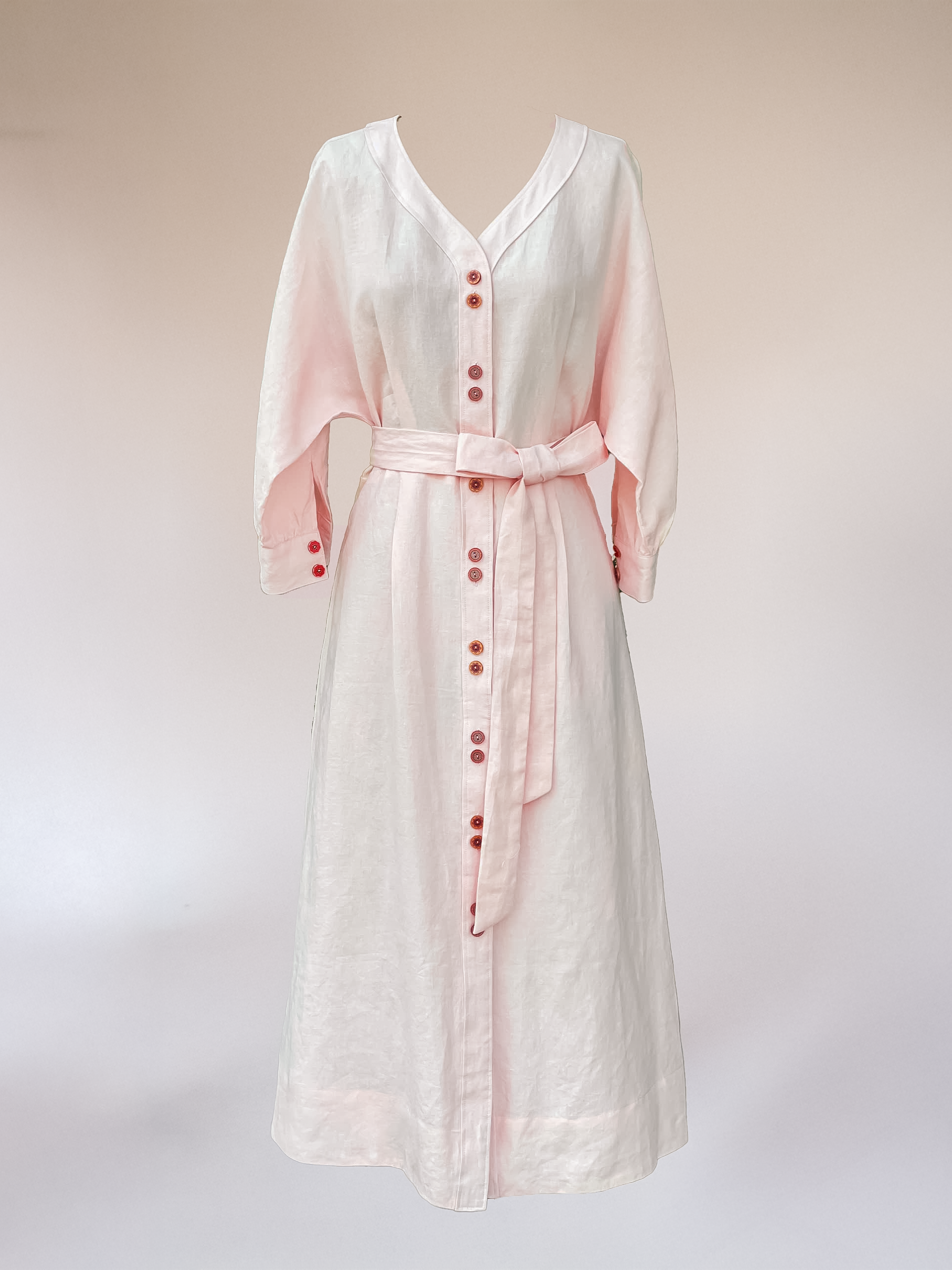 Đầm midi chữ A linen thời trang Hity