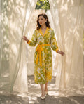 Đầm midi lụa tơ tằm nhuộm loang tie-dye thời trang Hity