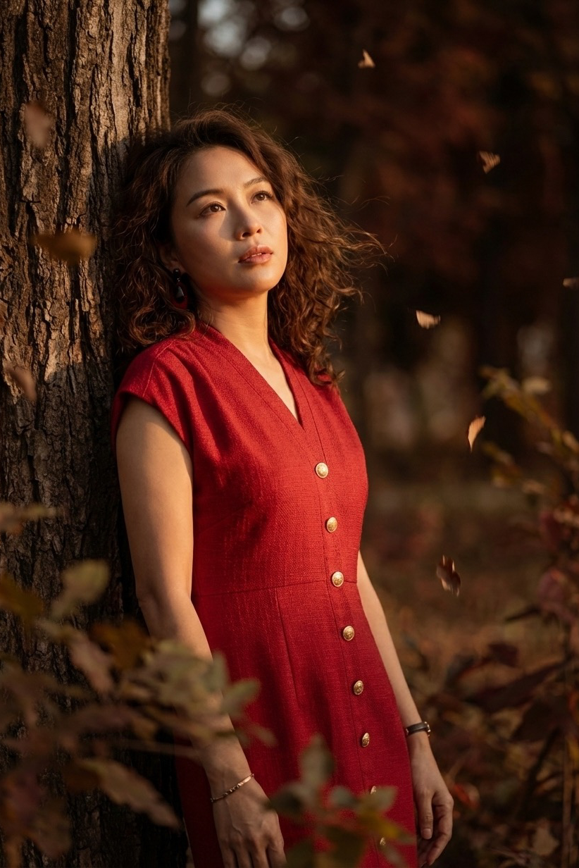 Đầm ôm body tweed đỏ thời trang Hity