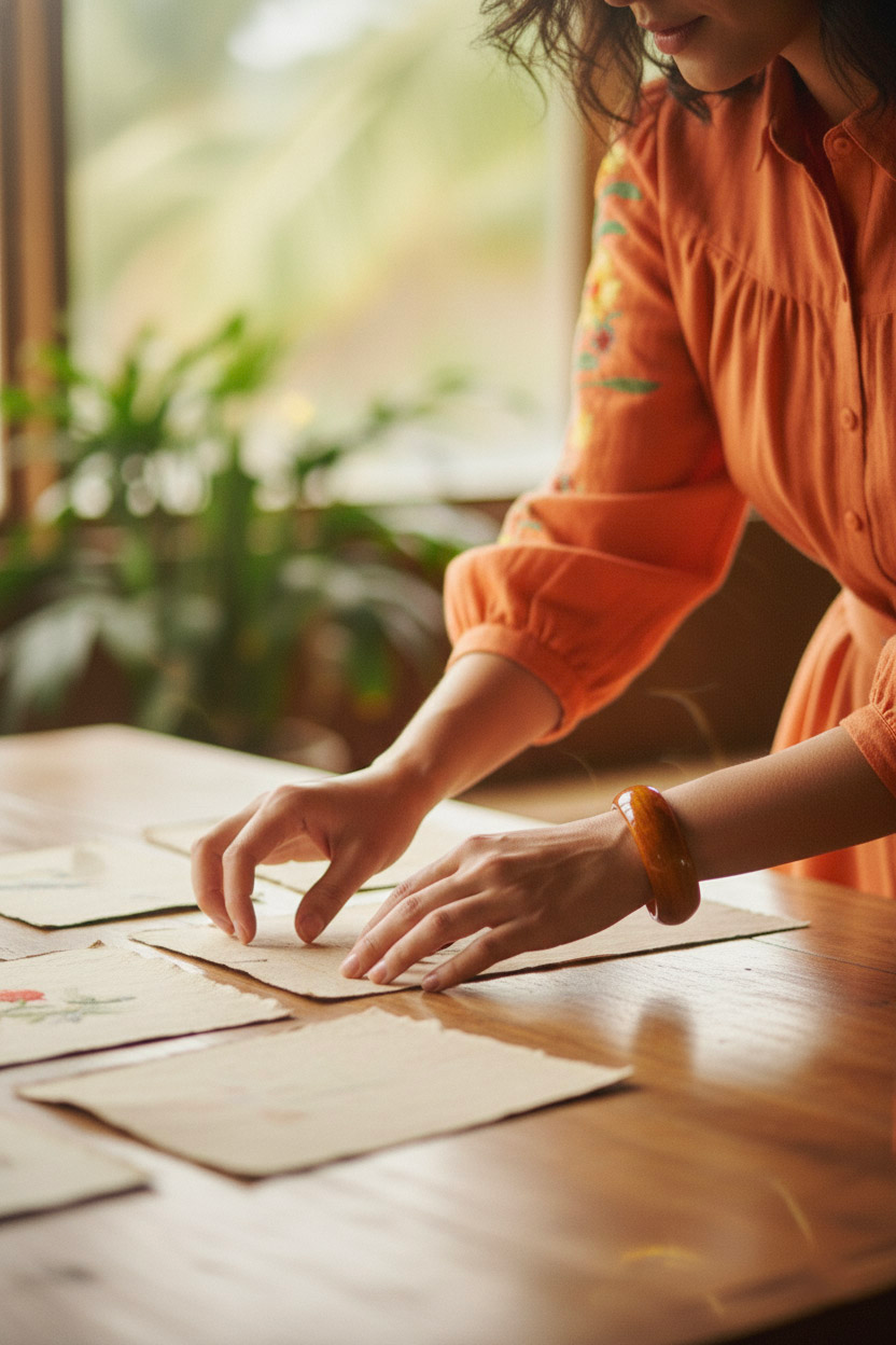 Đầm sơ mi linen cam thêu tay thời trang Hity