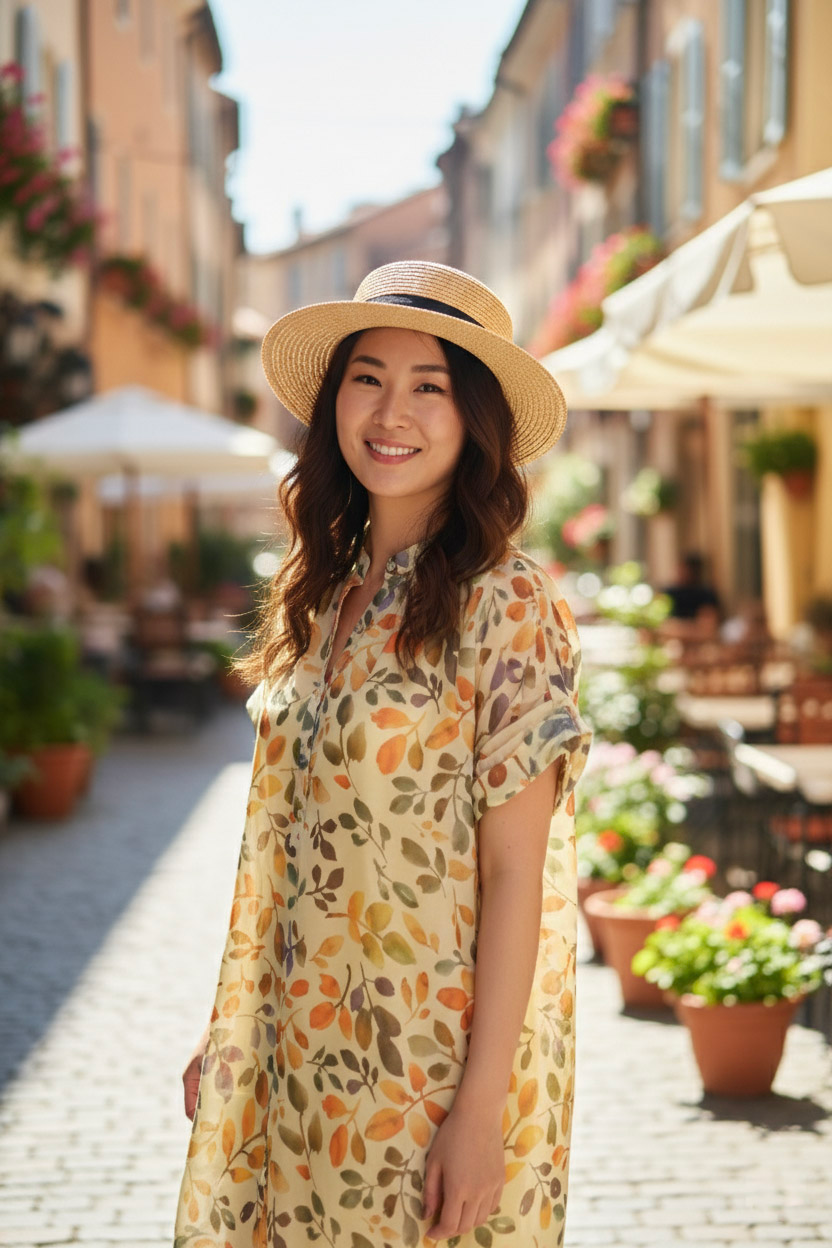 Đầm suông form rộng kaftan thời trang Hity