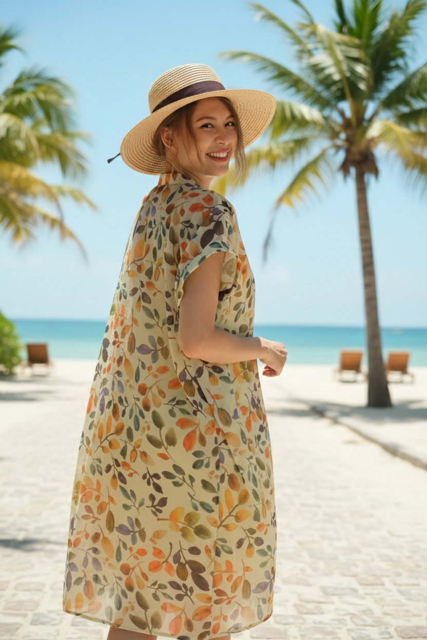 Đầm suông form rộng kaftan thời trang Hity