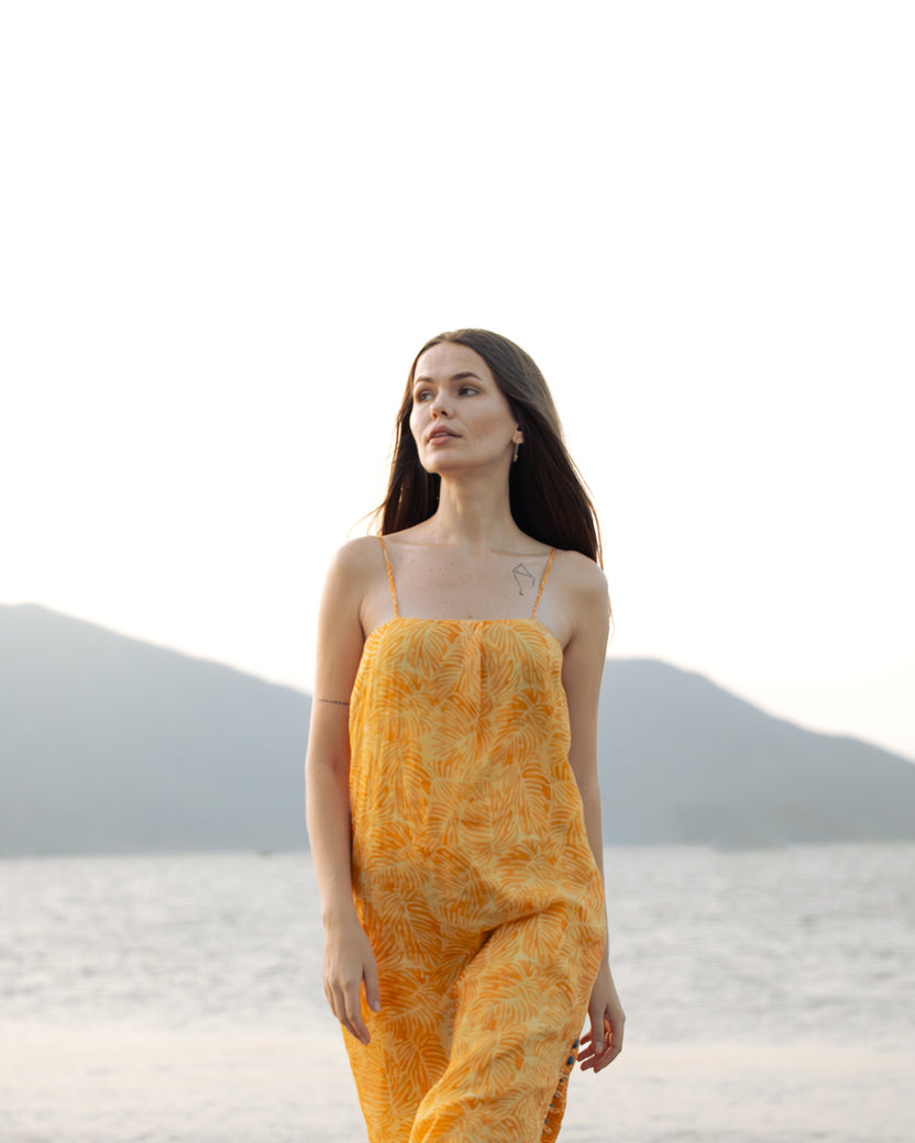 Đầm suông hai dây linen thời trang Hity