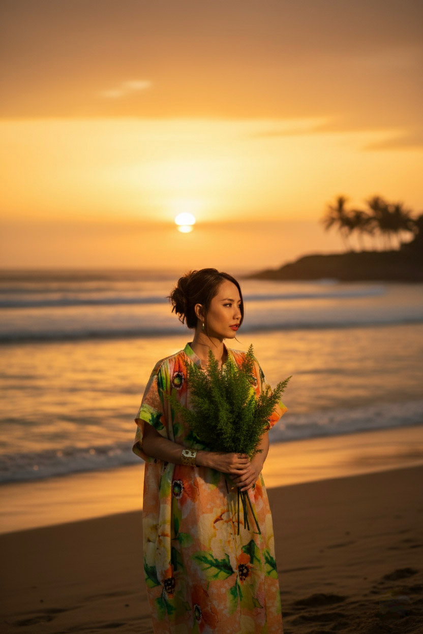 Đầm suông form rộng oversized linen hoa thời trang Hity