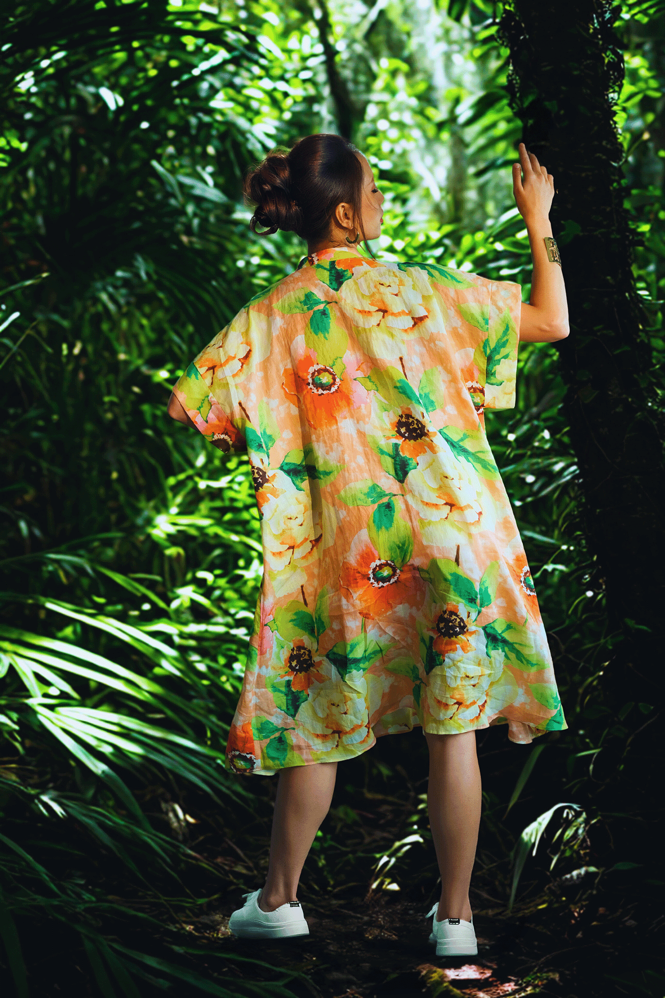 Đầm Suông Oversized Linen Dâm Bụt - Hity