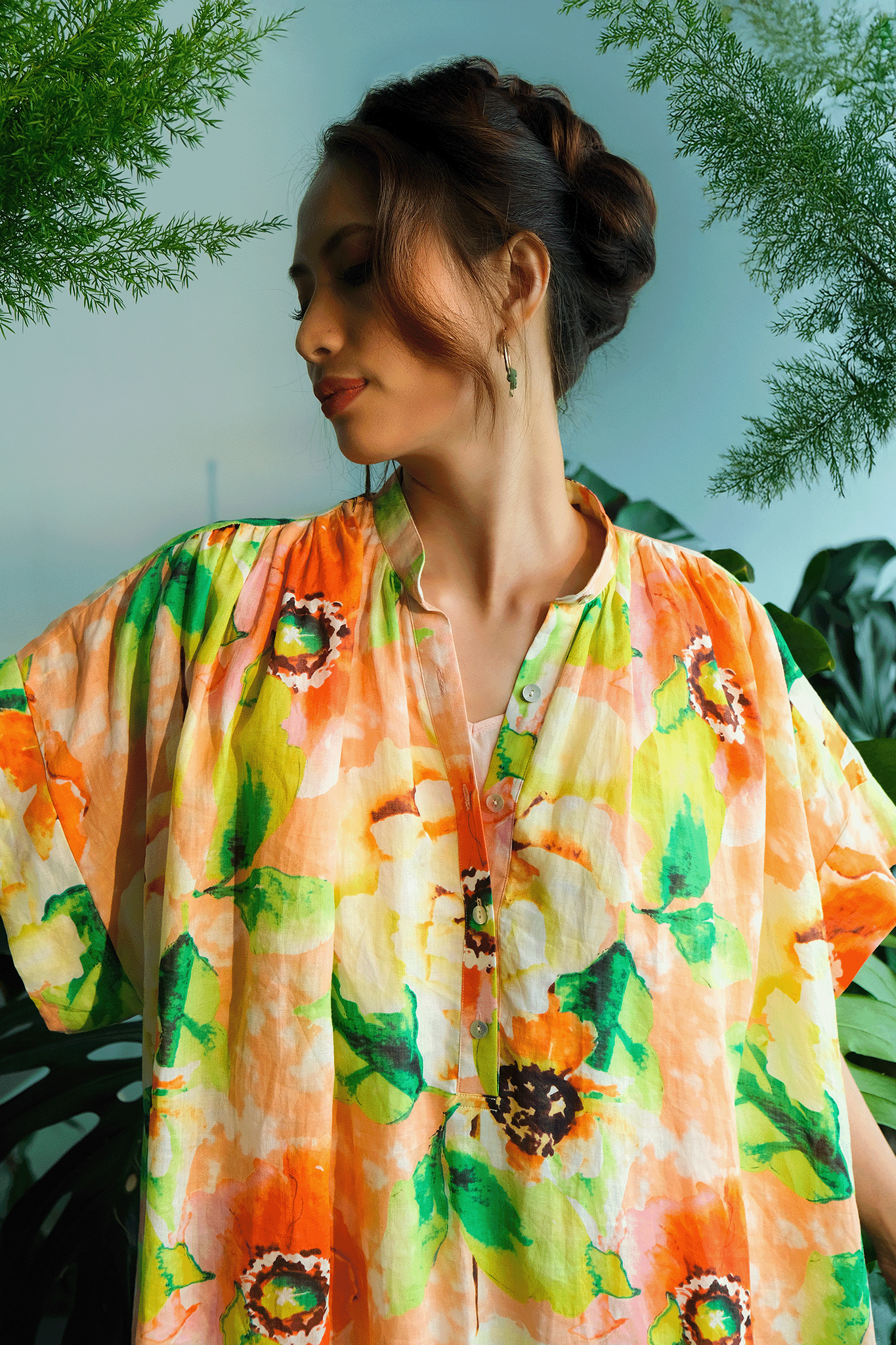 Đầm Suông Oversized Linen Dâm Bụt - Hity
