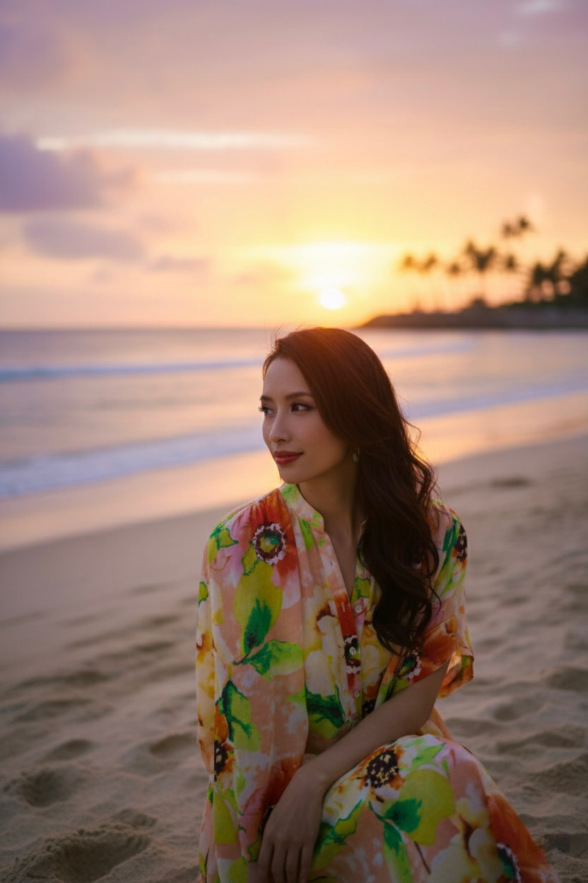 Đầm suông form rộng oversized linen hoa thời trang Hity