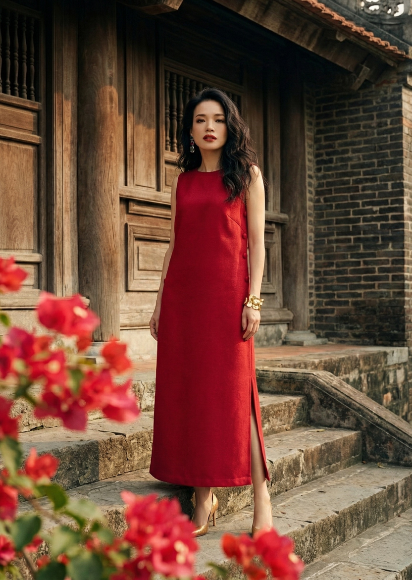 Đầm Suông Xẻ Tà Lộc