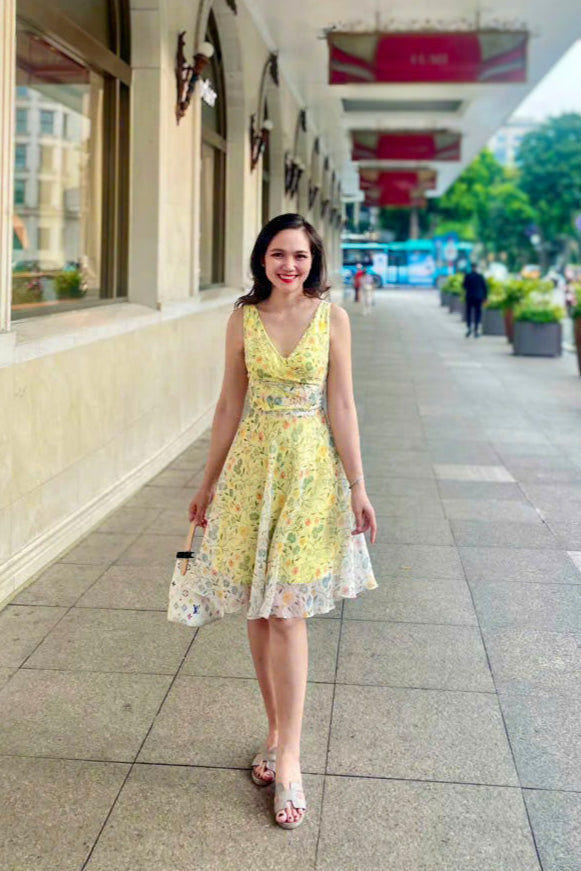 Đầm xoè hoa nhí soleil thời trang Hity