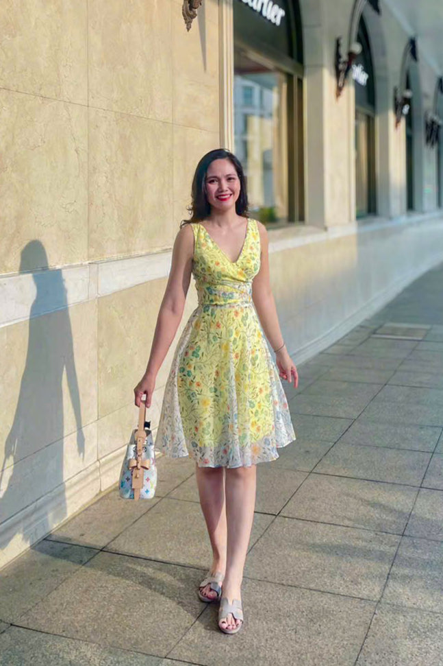 Đầm xoè hoa nhí soleil thời trang Hity