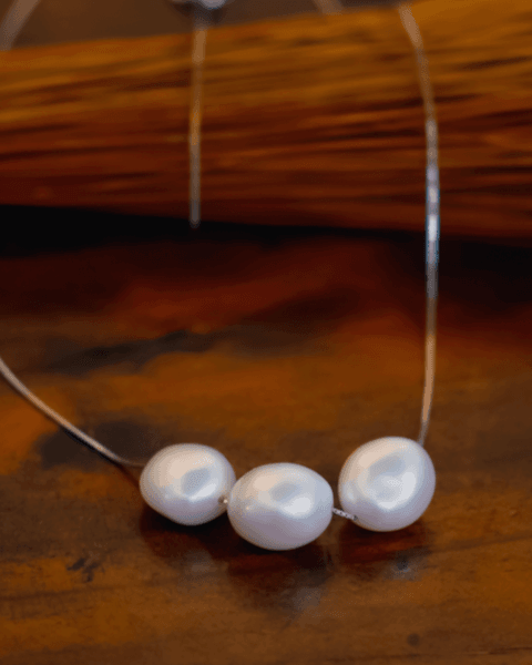 Dây Chuyền Xuyên Tâm Ngọc Trai Baroque - Hity