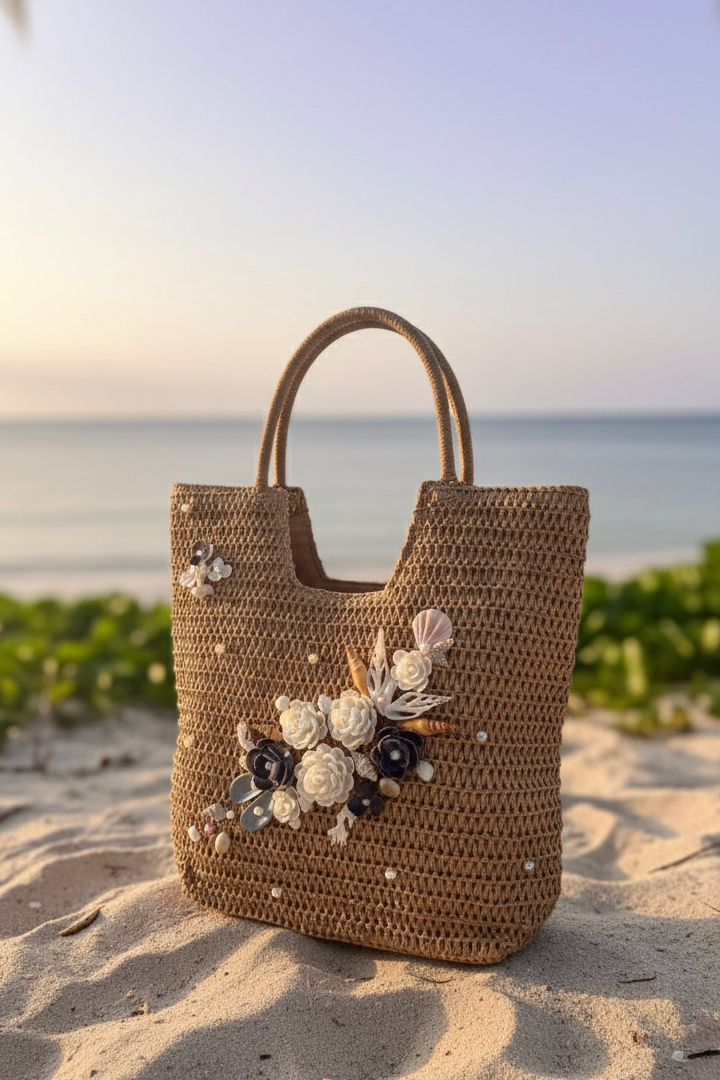 Giỏ cói giấy dáng tote mềm thời trang Hity