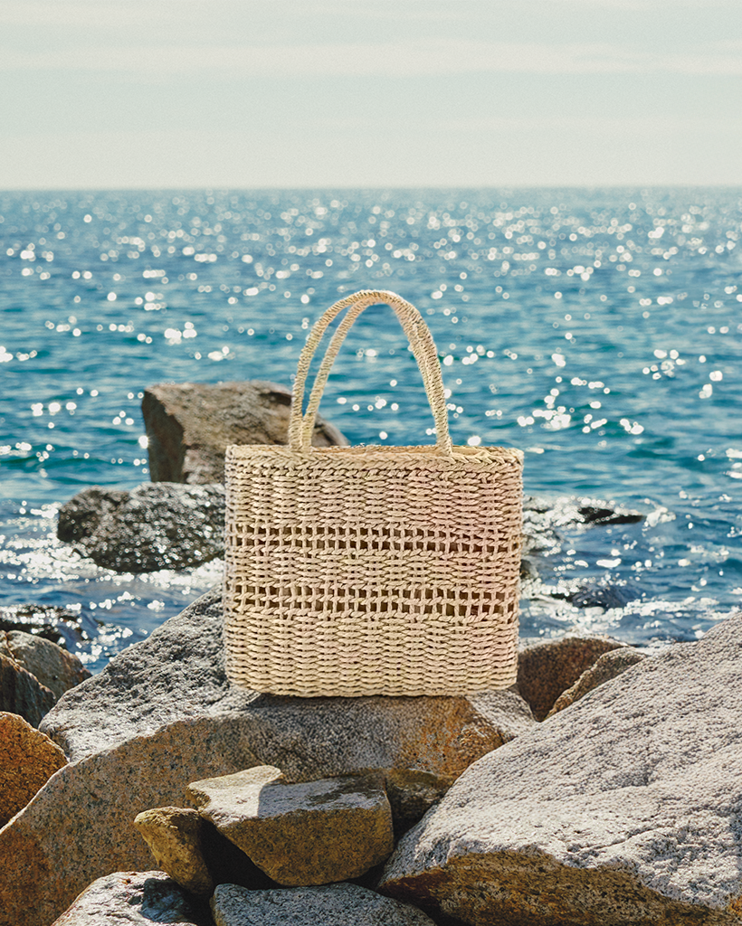 Giỏ cói vuông đeo vai thời trang Hity