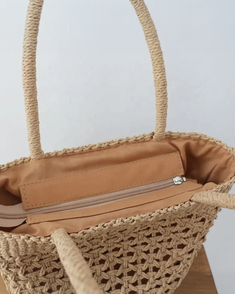 Giỏ túi cói vuông thời trang Hity