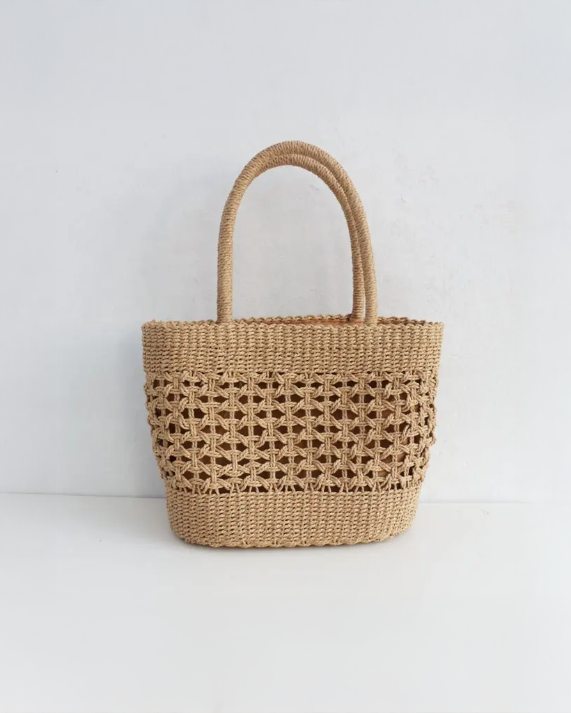 Giỏ túi cói vuông thời trang Hity