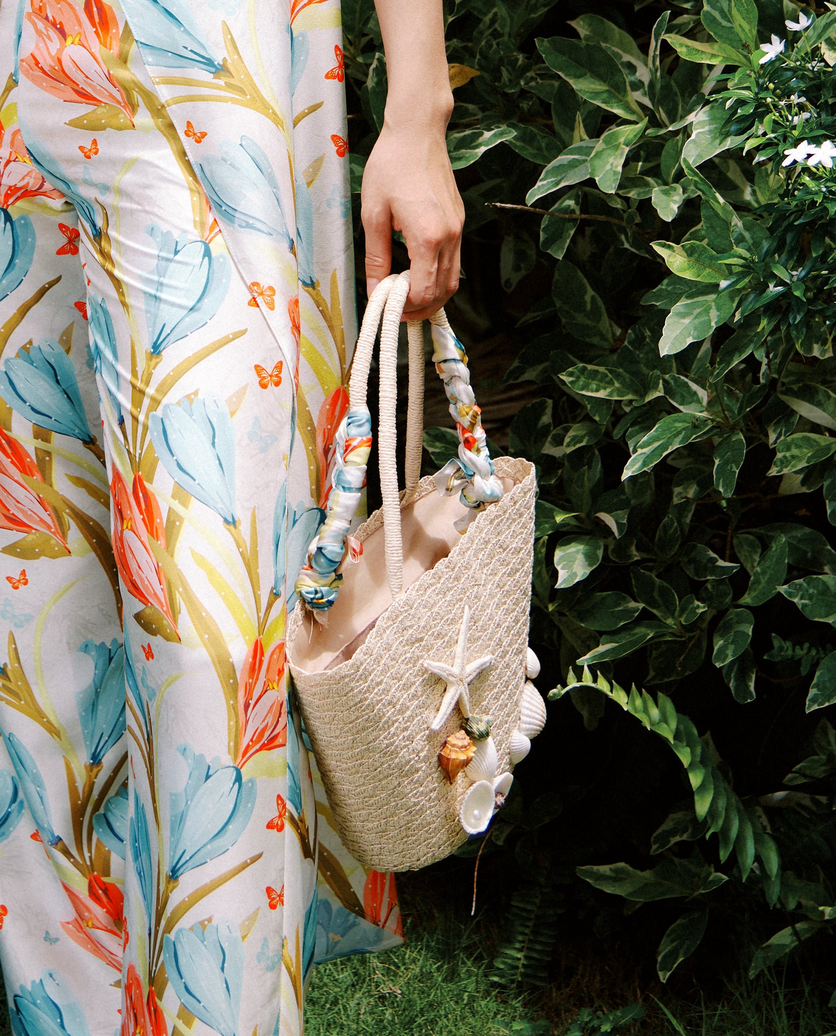 Giỏ túi cói hình thang tote thời trang Hity