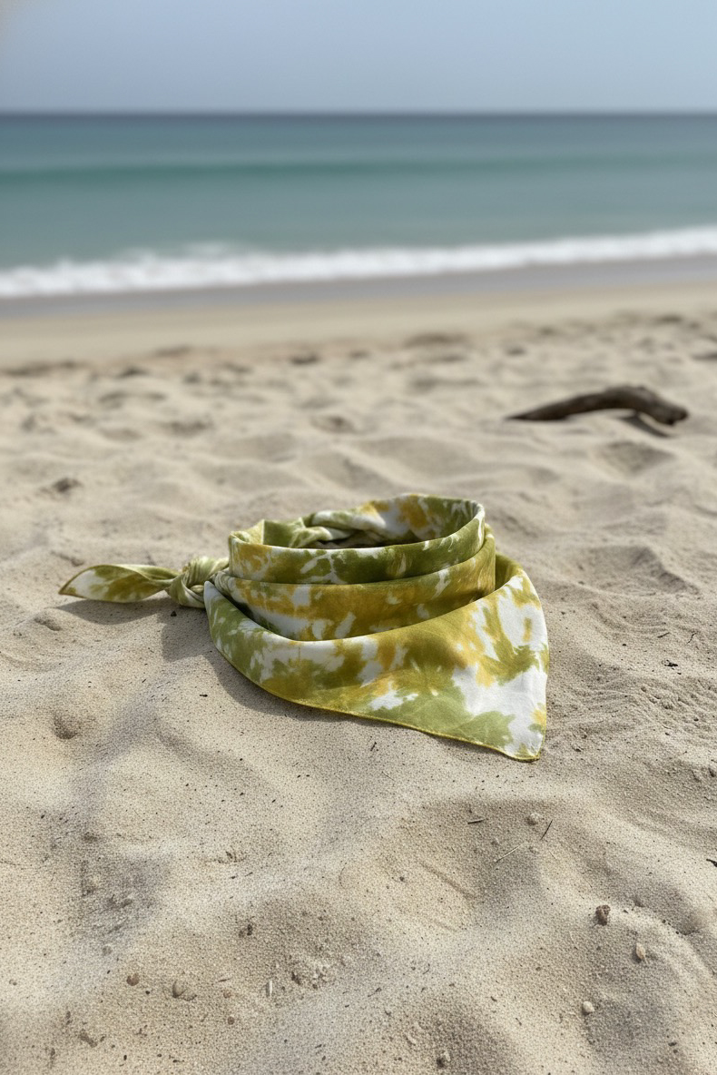 Khăn vuông lụa tơ tằm nhuộm loang tie dye thời trang Hity