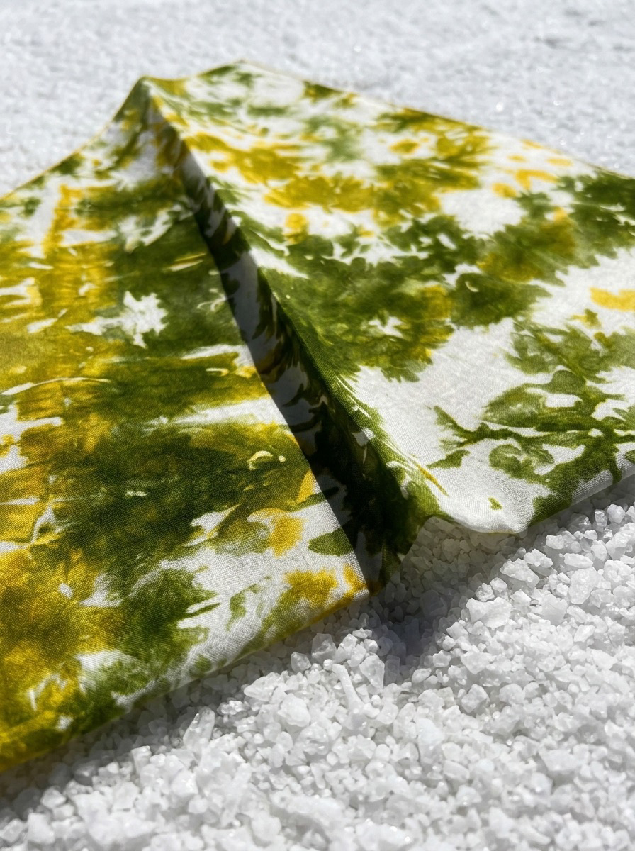 Khăn vuông lụa tơ tằm nhuộm loang tie dye thời trang Hity