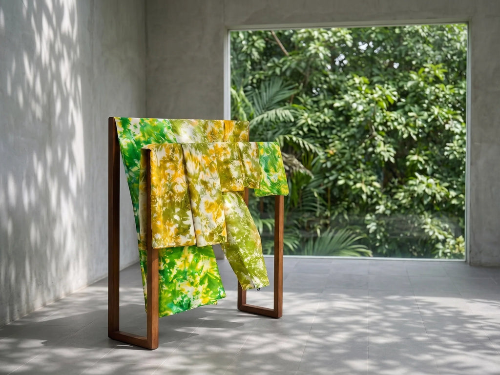 Khăn lụa tơ tằm nhuộm loang tiedye thời trang Hity