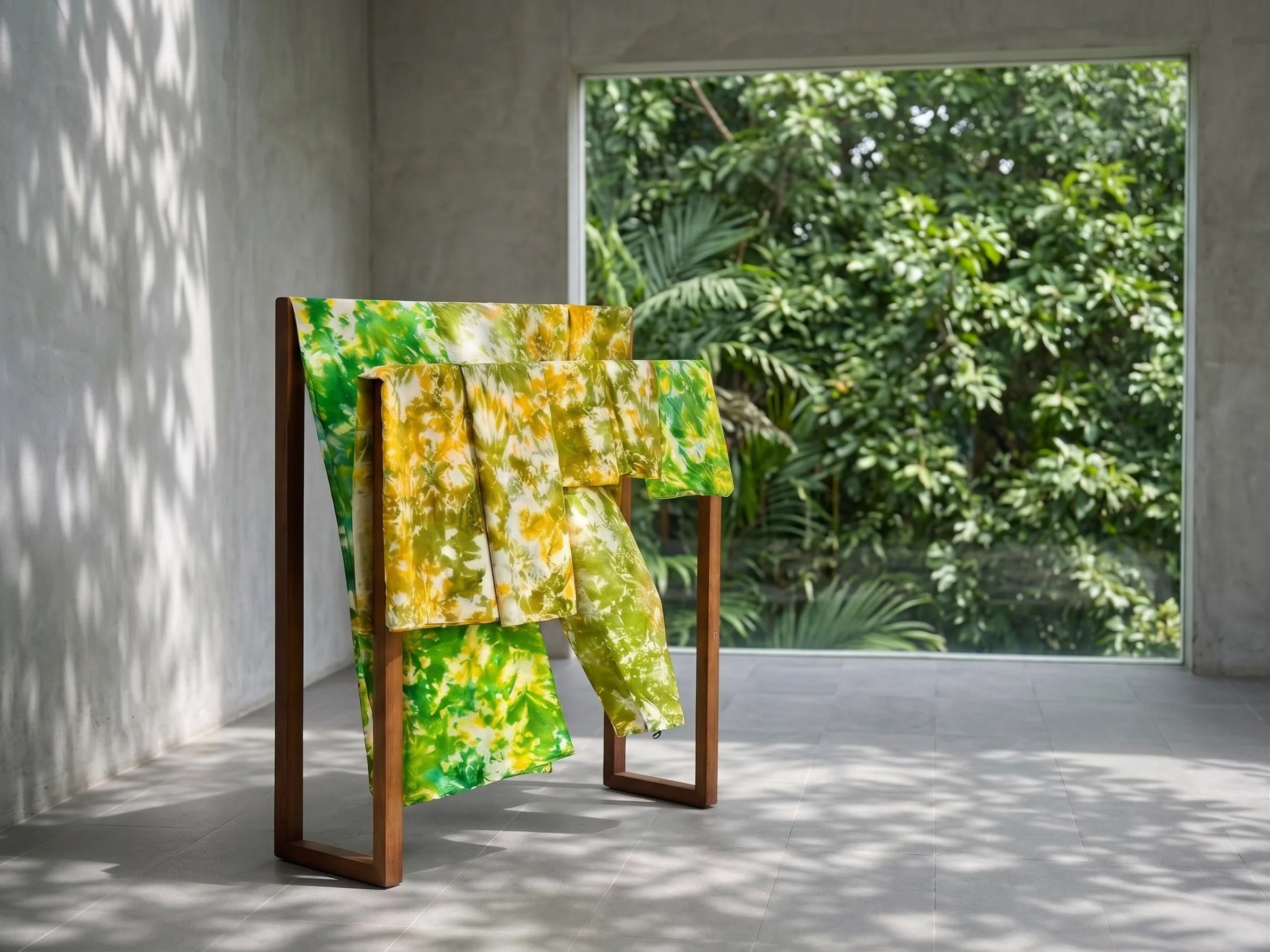 Khăn lụa tơ tằm nhuộm loang tiedye thời trang Hity