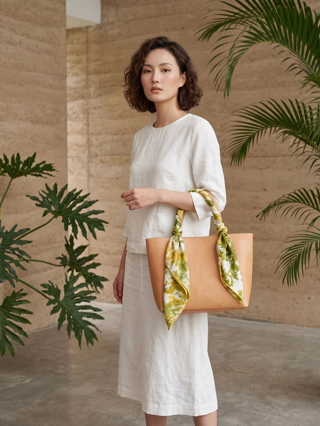 Khăn lụa tơ tằm nhuộm loang tiedye vuông thời trang Hity