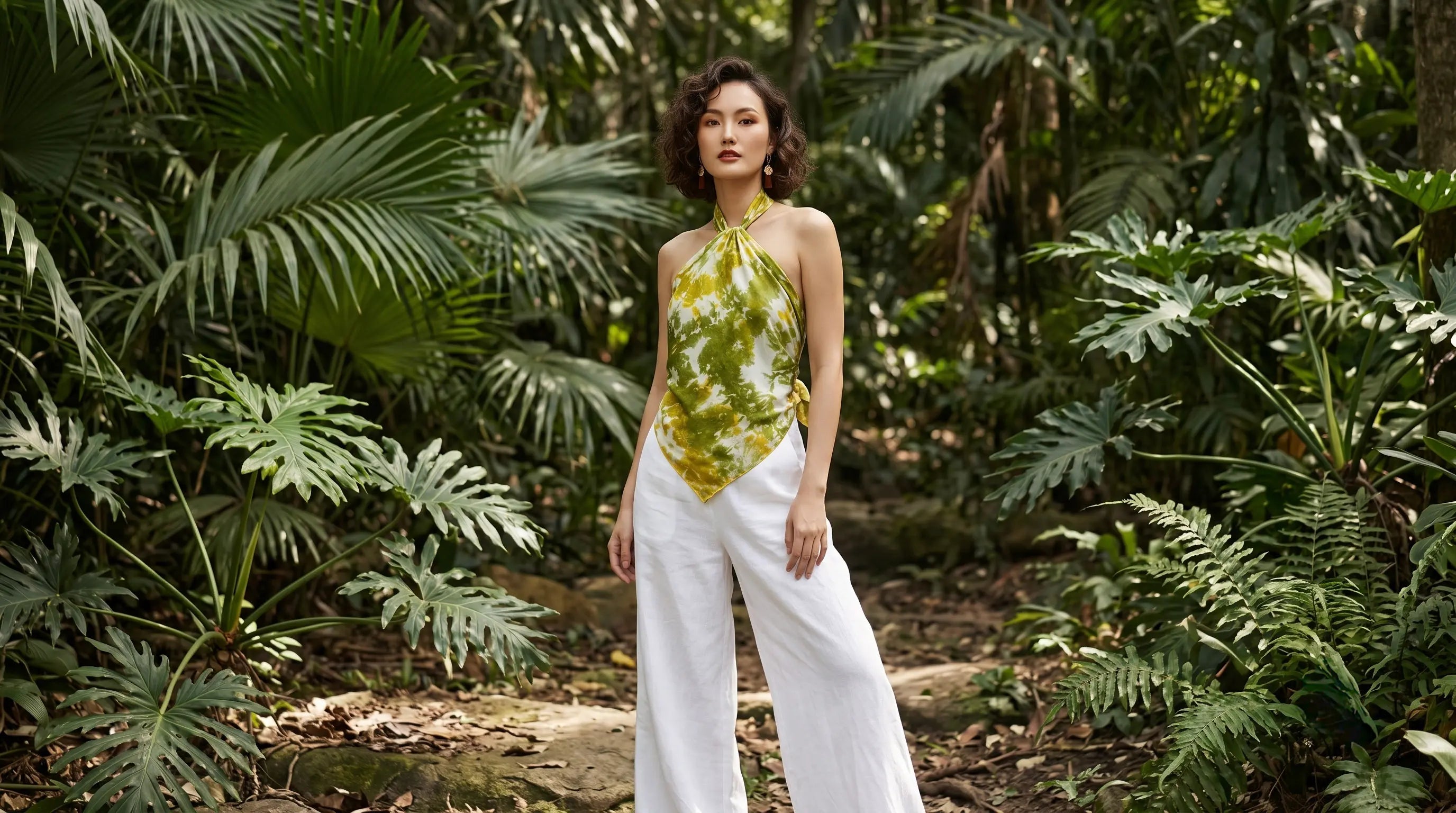 Khăn lụa tơ tằm nhuộm loang tiedye vuông thời trang Hity
