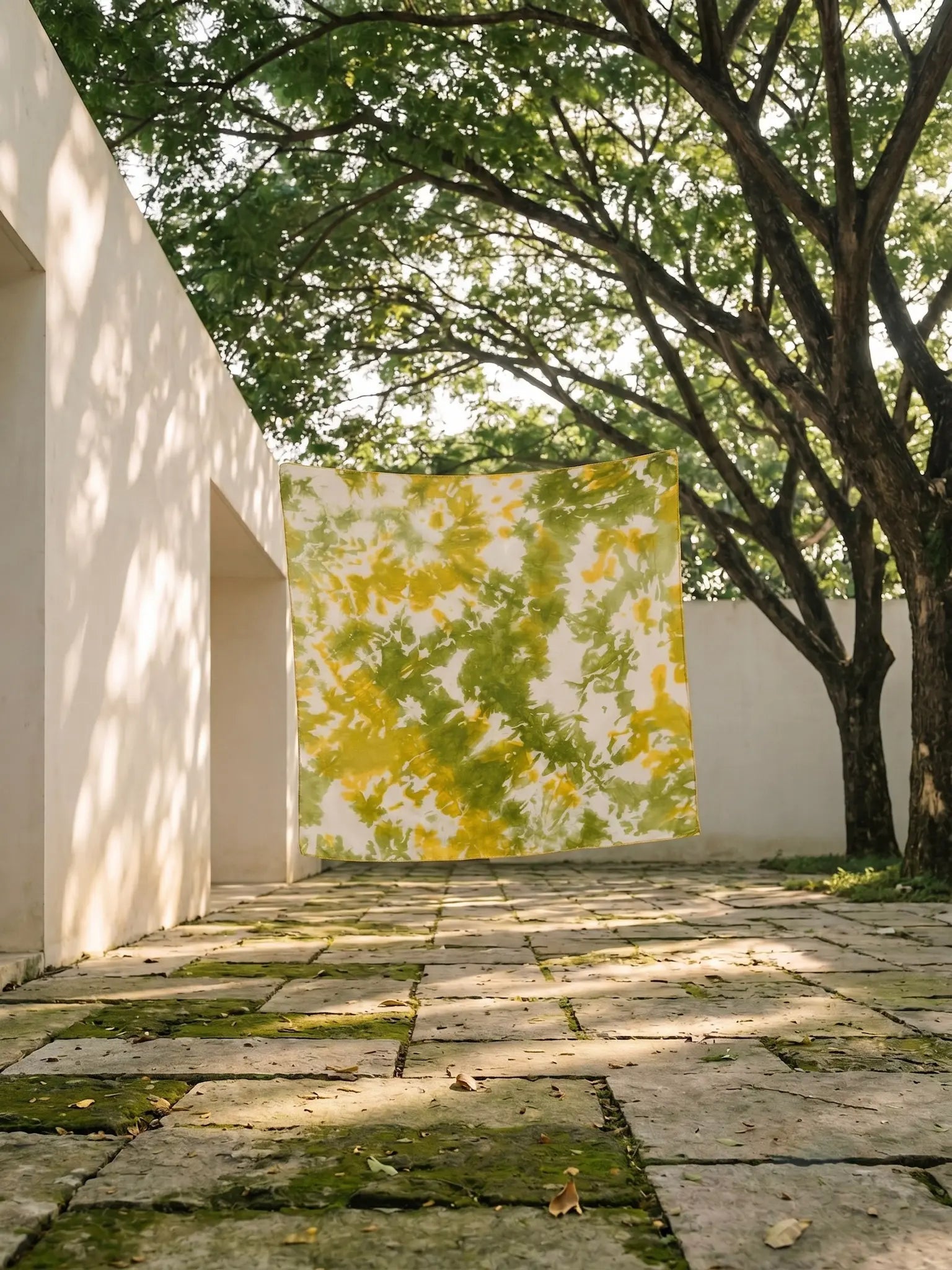 Khăn lụa tơ tằm nhuộm loang tiedye vuông thời trang Hity
