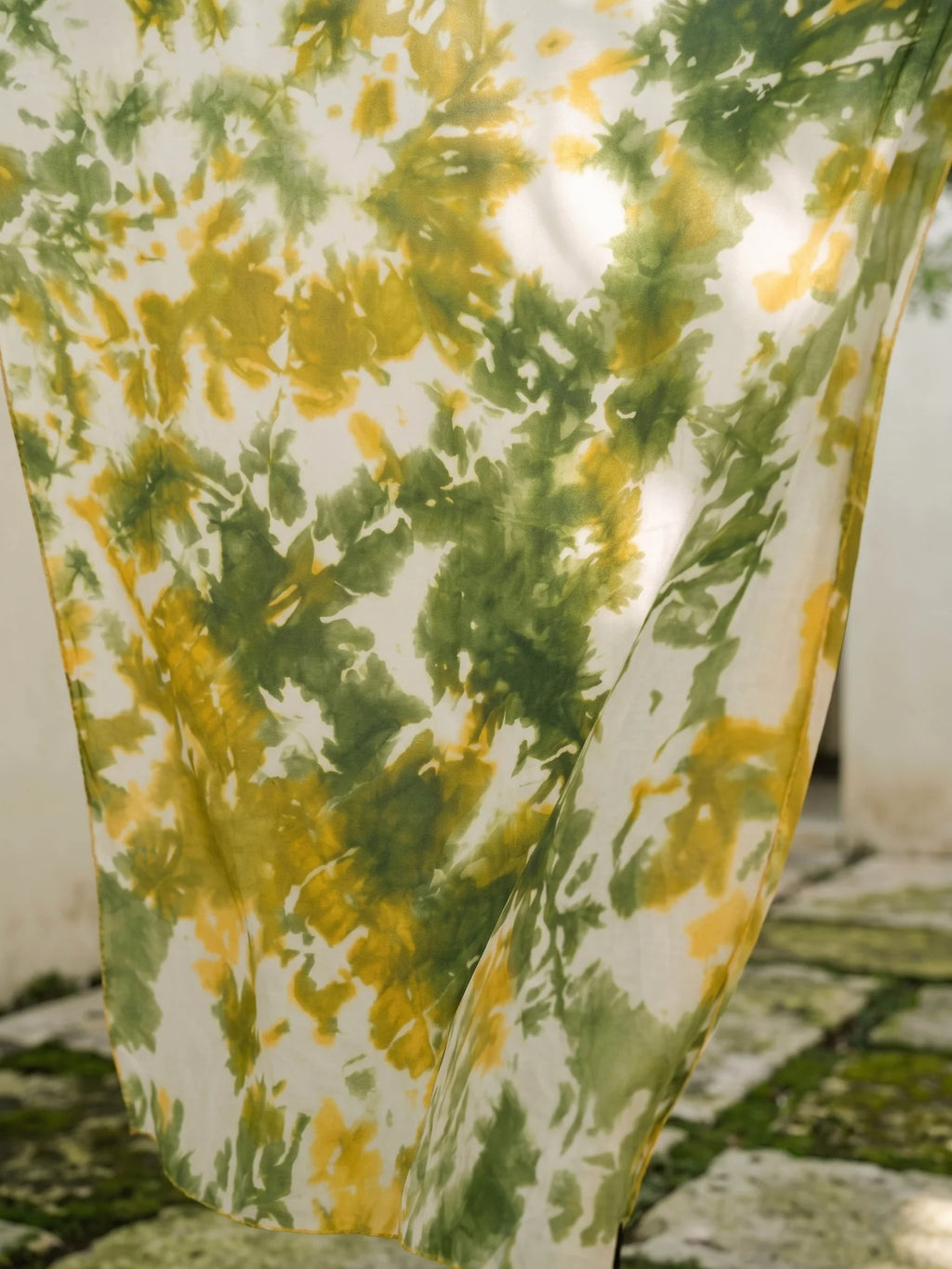 Khăn lụa tơ tằm nhuộm loang tiedye oversize thời trang Hity