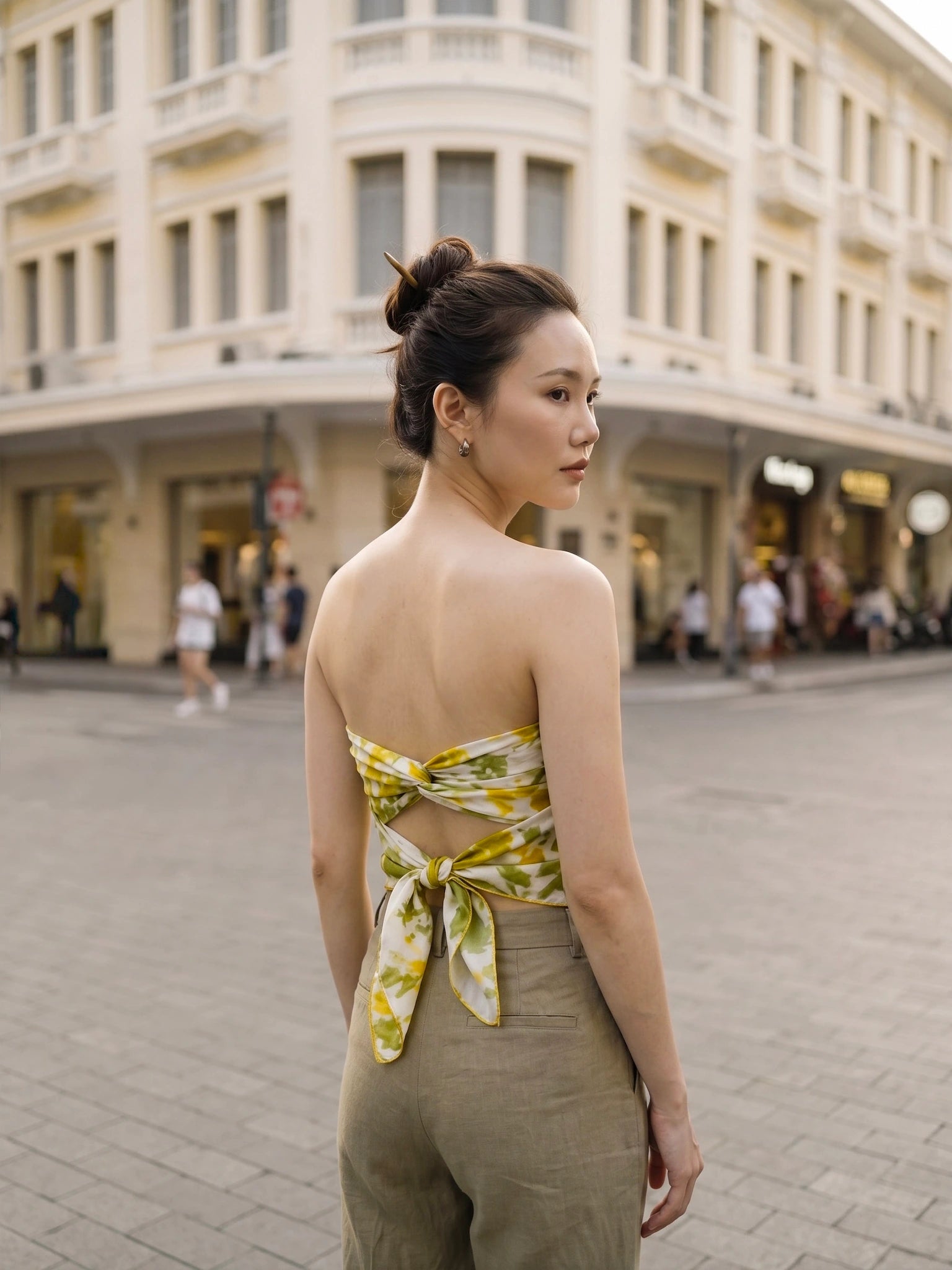 Khăn lụa tơ tằm nhuộm loang tiedye oversize thời trang Hity