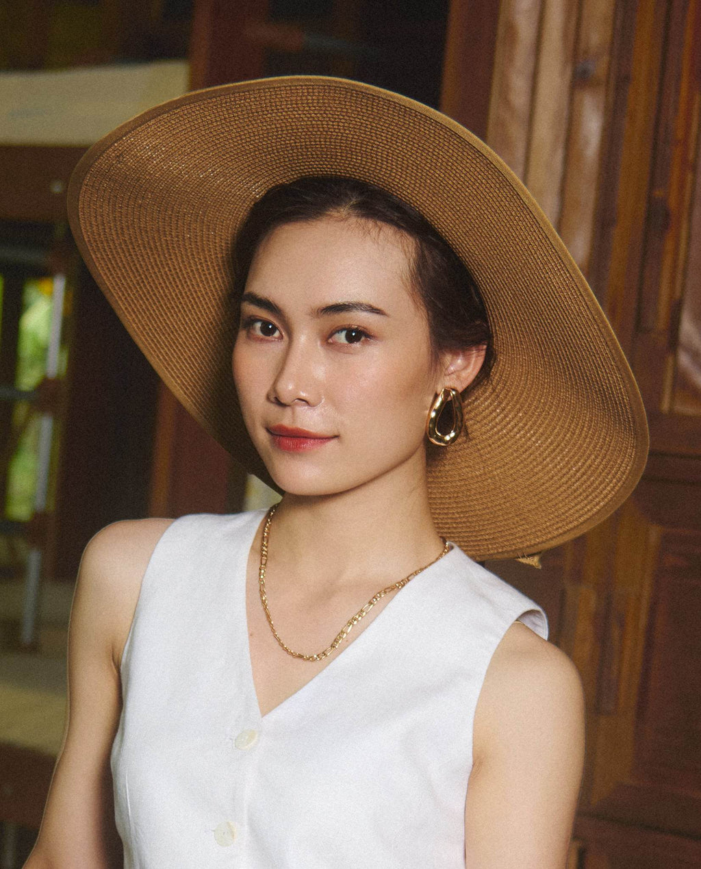 Mũ cói rộng vành thời trang Hity