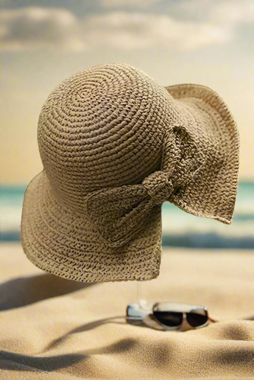 Mũ nón cói vành khuyết nơ dáng chuông thời trang Hity