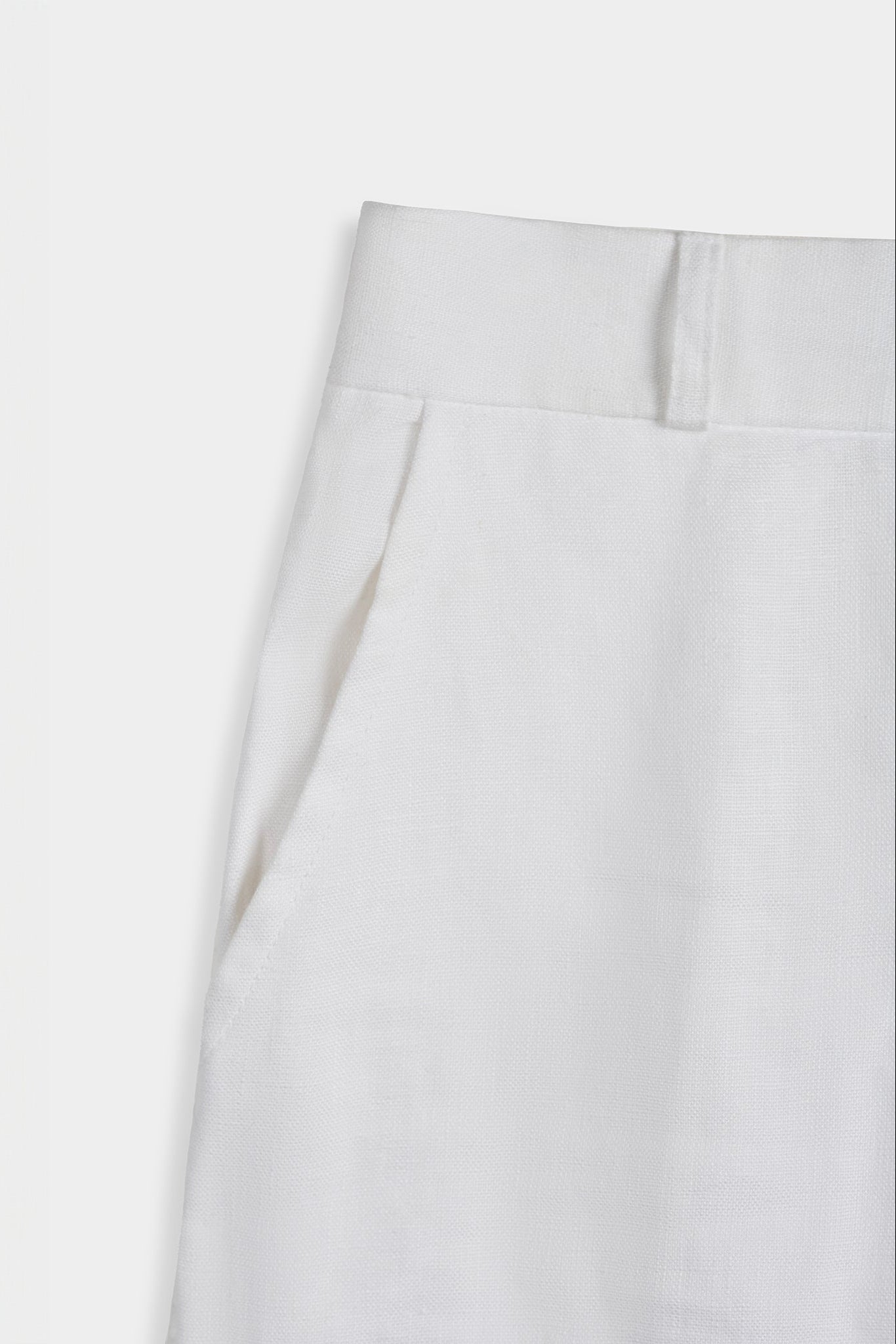 Quần ống đứng slimfit linen trắng thời trang Hity