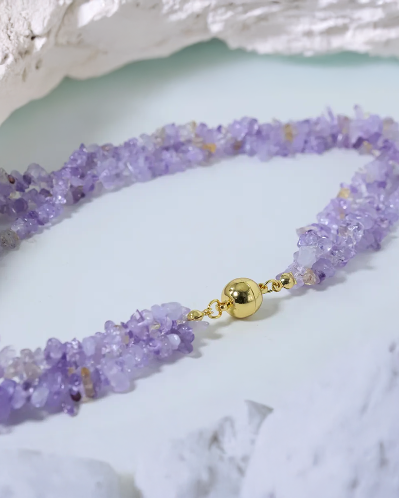 Vòng cổ thạch anh tím thời trang Hity