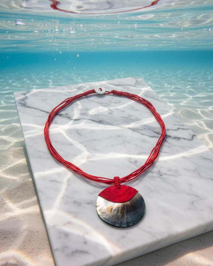 Vòng cổ mặt vỏ cửu khổng bào ngư thời trang Hity