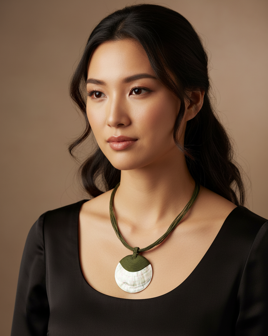 Vòng cổ mặt bào ngư thời trang Hity