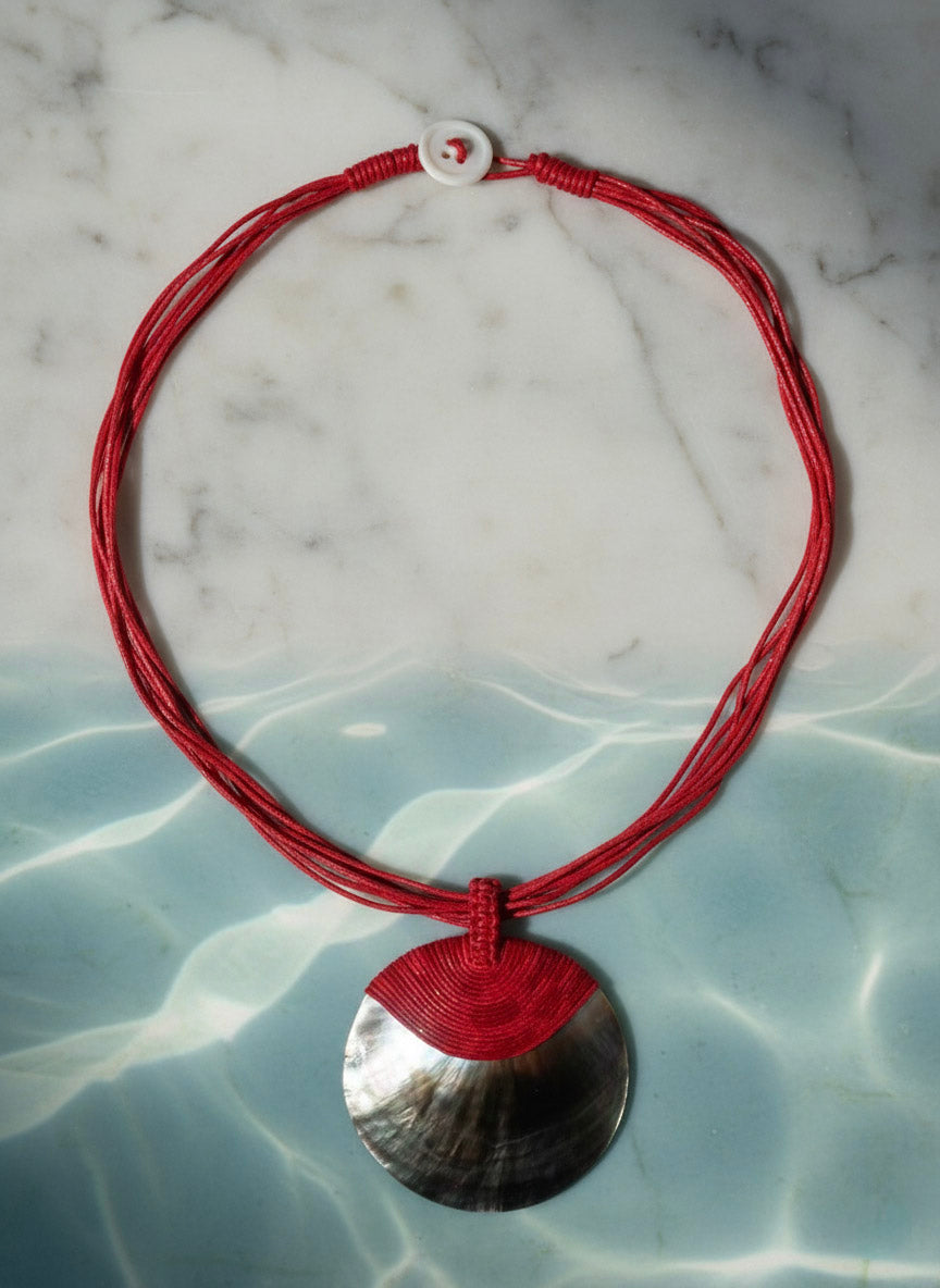 Vòng cổ mặt vỏ cửu khổng bào ngư thời trang Hity