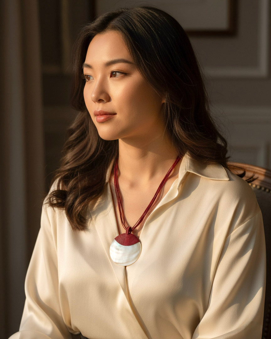 Vòng cổ mặt vỏ trai xà cừ thời trang Hity