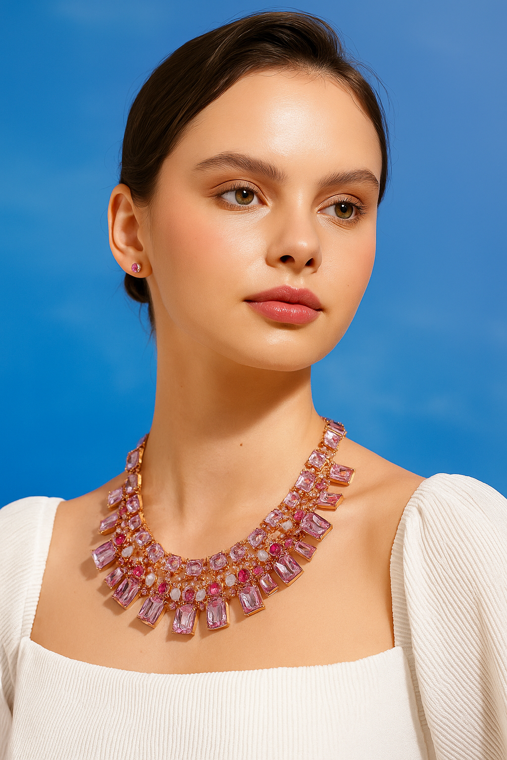 Vòng cổ pha lê trang sức đi tiệc thời trang Hity