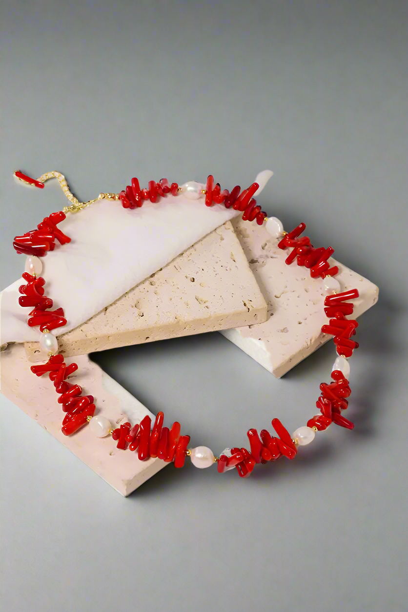 Vòng cổ san hô đỏ thời trang Hity