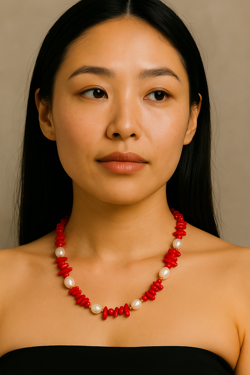 Vòng cổ san hô đỏ thời trang Hity