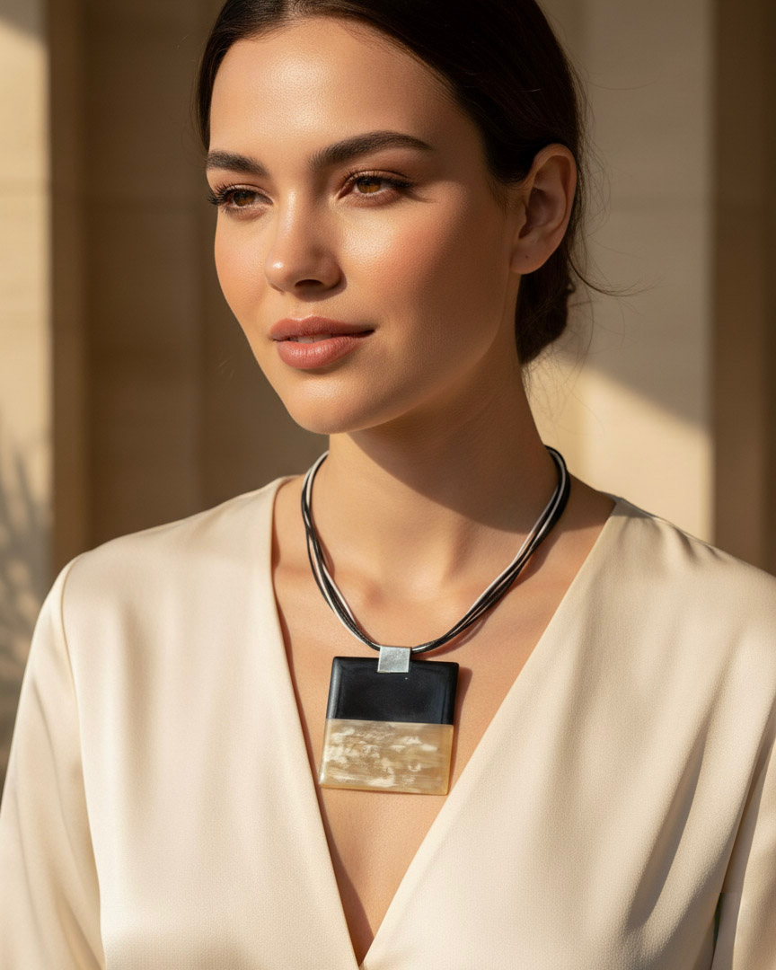 Vòng cổ mặt sơn mài thời trang Hity