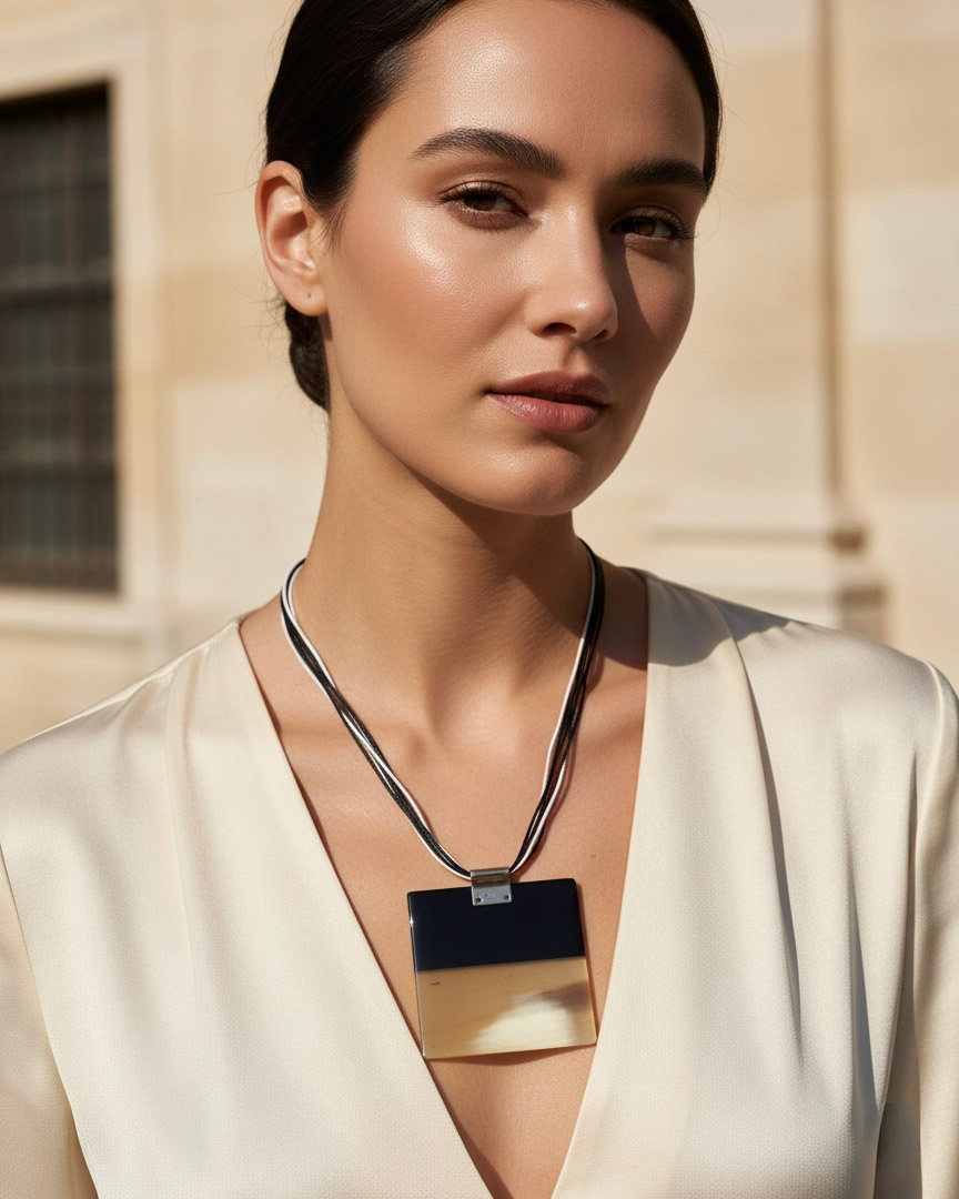 Vòng cổ mặt sơn mài thời trang Hity