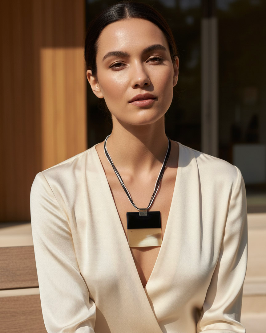 Vòng cổ mặt sơn mài thời trang Hity