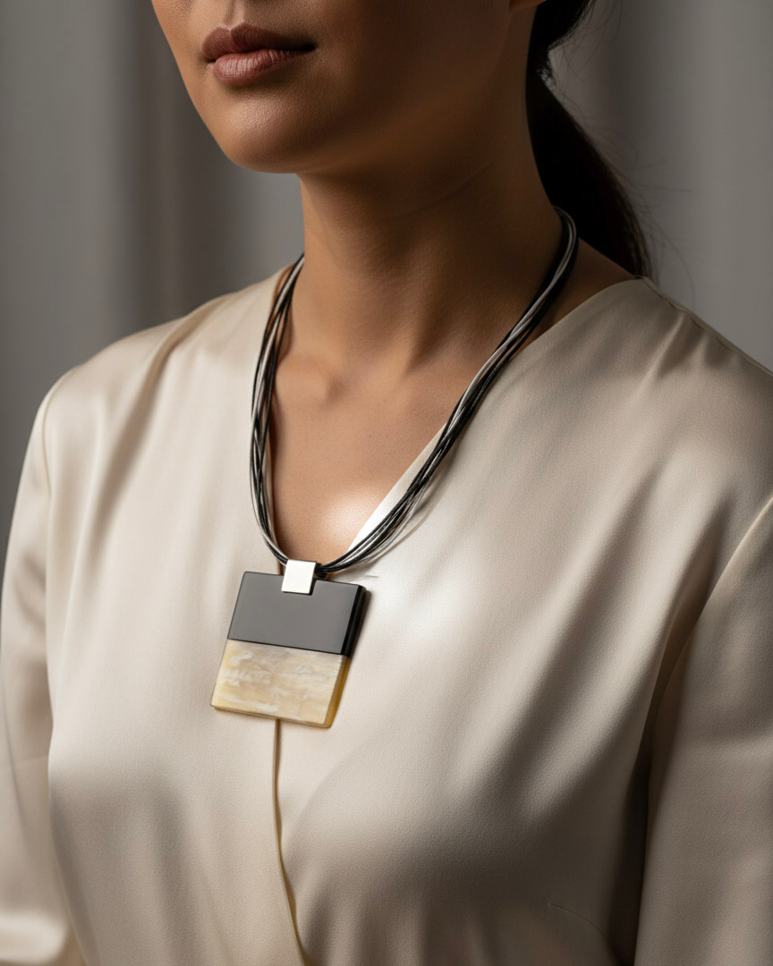 Vòng cổ mặt sơn mài thời trang Hity